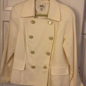 Talbots off white textured jacket Never Worn